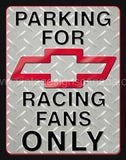 Chevy Racing Parking Tin Sign - Vintage Signs Canada