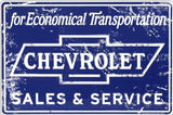 Chevy Sales & Service Tin Sign-16X12 Sign