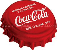 Tin Sign - Coke Bottle Cap Embossed Tin Sign