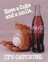 Coke-Catching Tin Sign