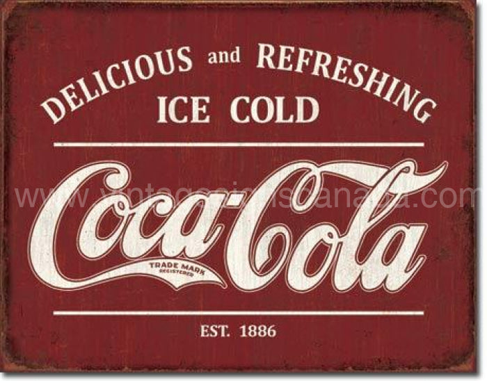 Coke-Est-1886 Tin Sign