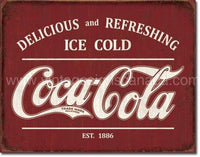 Coke-Est-1886 Tin Sign
