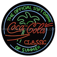 Coke Neon Round Tin Sign