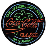 Coke Neon Round Tin Sign