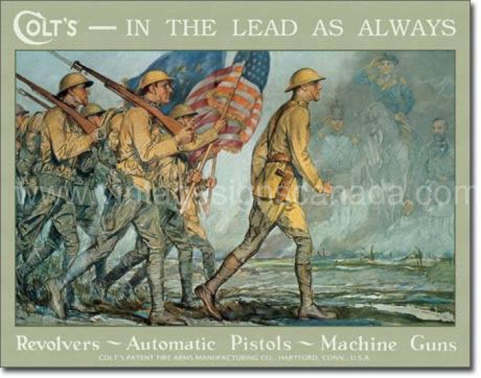 Colt-In The Lead Tin Sign - Vintage Signs Canada