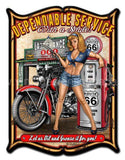 Dependable Service Vintage Metal Sign Tin
