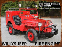 Distressed Willys-Overland Motors Metal Sign Metal Sign