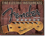 Fender Guitar Head Stock Tin Sign-16’’X12’’ Sign