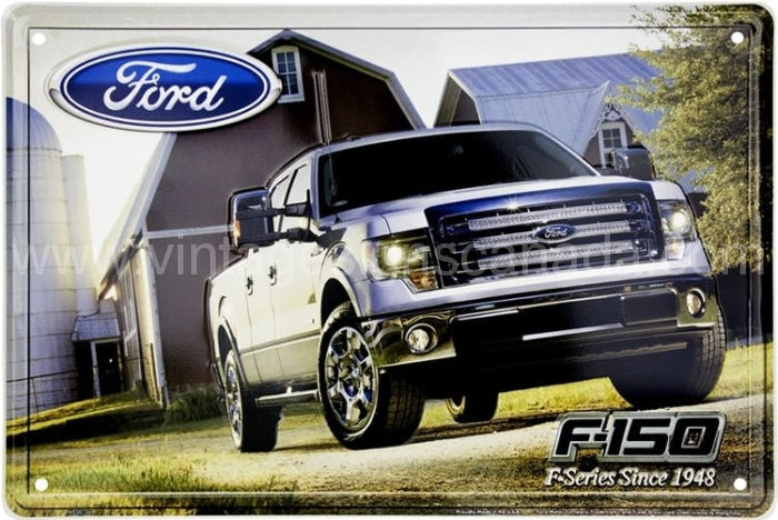Ford F150 Truck Tin Sign-16X12 Sign