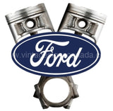 Ford Piston Cut Out Metal Sign 13X13 Metal Sign