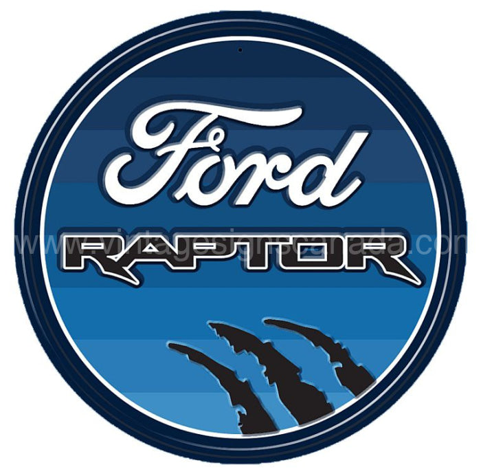 Ford Raptor Metal Round Sign Tin Sign