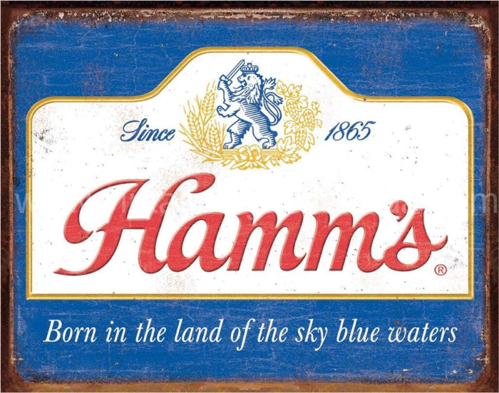 Hamms Brewing Tin Sign