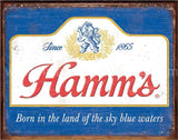 Hamms Brewing Tin Sign