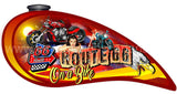 Highway Route 66 Motorcycle Tank Cut Out Metal Sign-18X10 Metal Sign