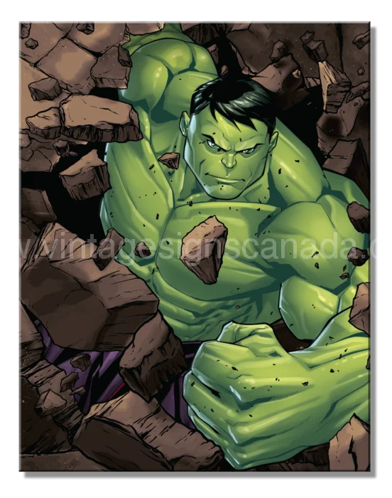 Hulk Rendered Tin Sign-12X16 Sign