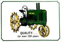 John Deere 100yrs Metal Sign-12’’x 16’’ Tin Sign
