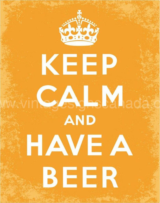Keep Calm Beer Tin Sign