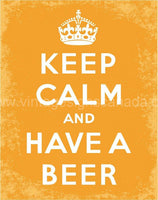 Keep Calm Beer Tin Sign