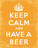 Keep Calm Beer Tin Sign