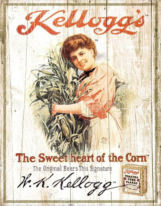 Kelloggs Sweetheart Tin Sign