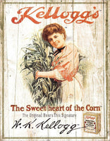 Kelloggs Sweetheart Tin Sign