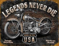 Legends Never Die Tin Sign