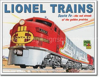Lionel Santa Fe Tin Sign