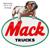 Mack Trucks Cut Out Reproduction Garage Shop Metal Sign17.2X18 Metal Sign