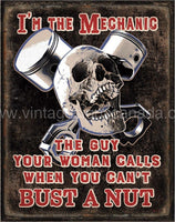 Mechanic Tin Sign