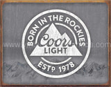 Molson Coors Light Tin Sign