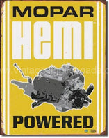 Mopar Hemi Powered Tin Sign - Vintage Signs Canada