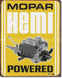 Mopar Hemi Powered Tin Sign - Vintage Signs Canada