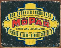 Mopar Logo Tin Sign