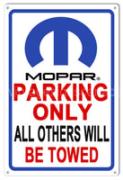 Mopar Parking Only Garage Shop Man Cave Metal Sign 12’X18’ Tin