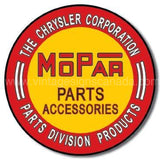 Mopar Round Tin Sign - Vintage Signs Canada