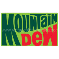 Mountain Dew Logo 1970S Embossed Tin Sign