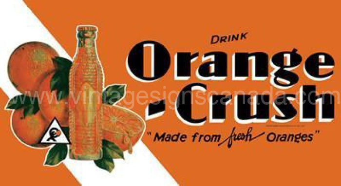Orange Crush Tin Sign
