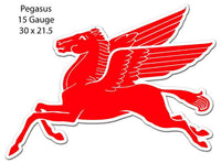 Pegasus Mobil Oil Laser Cut Out Sign Steel Sign