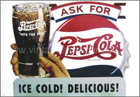 Pepsi Ask For Delicious Tin Sign-16’’X12’’ Sign