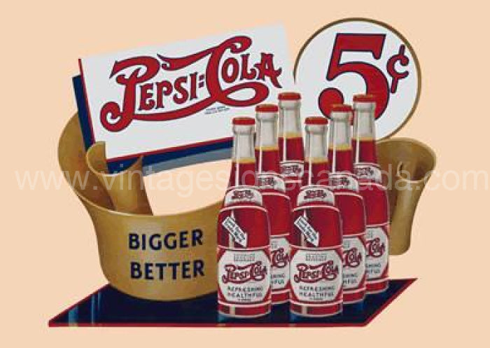 Pepsi-Bigger Better Bottle Tin Sign
