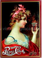 Pepsi Girl Tin Sign-12X16 Sign
