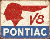 Pontiac V8 Tin Sign