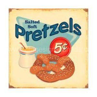 Pretzel Tin Sign