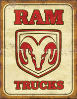 Ram Trucks Metal Sign metal sign