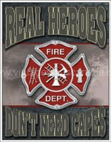 Real Heros Tin Sign