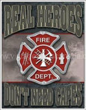 Real Heros Tin Sign
