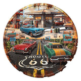 Route 66 JQ-Gas Round Tin Sign Tin Sign