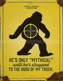 Sasquatch-Mythical Tin Sign
