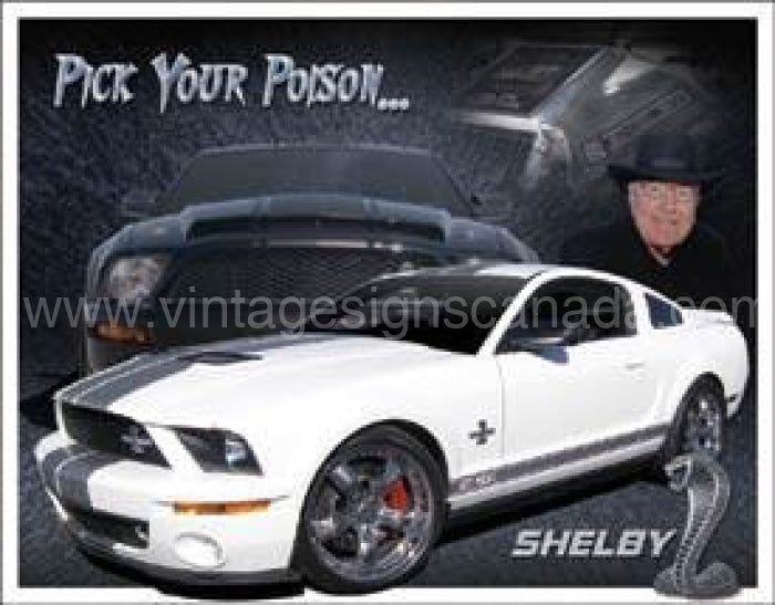 Shelby Mustang Tin Sign