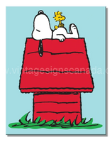 Snoopy & Woodstock Tin Sign-12X16 Sign